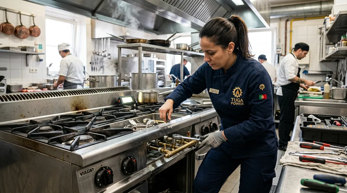 Reparação de fogão industrial de restaurante