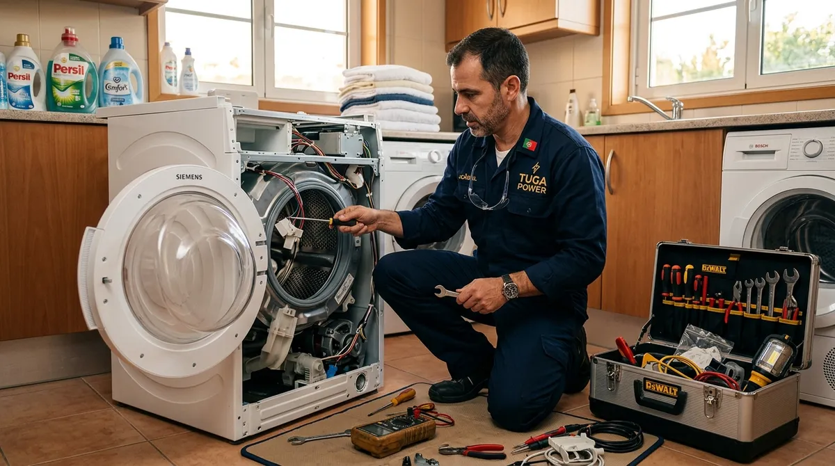 Instalação de máquina de lavar roupa
